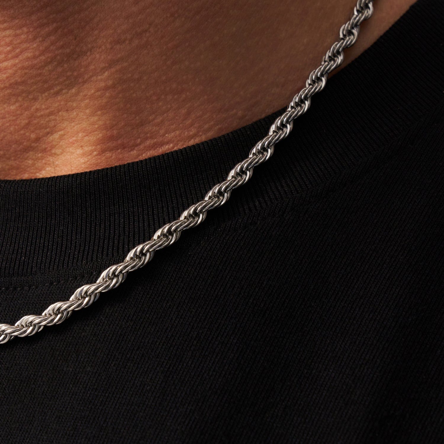 Silver Rope Chain | 5mm Rope Chain | CRAFTD London