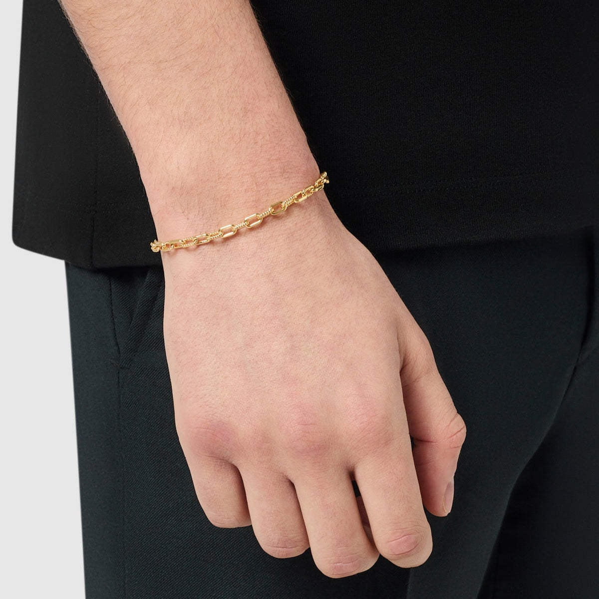 Rope Link Bracelet (Gold)