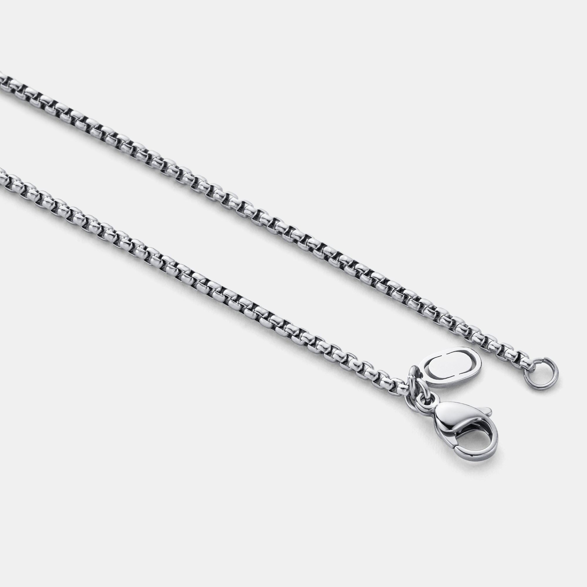 Cadena de caja redonda (plata) de 2 mm