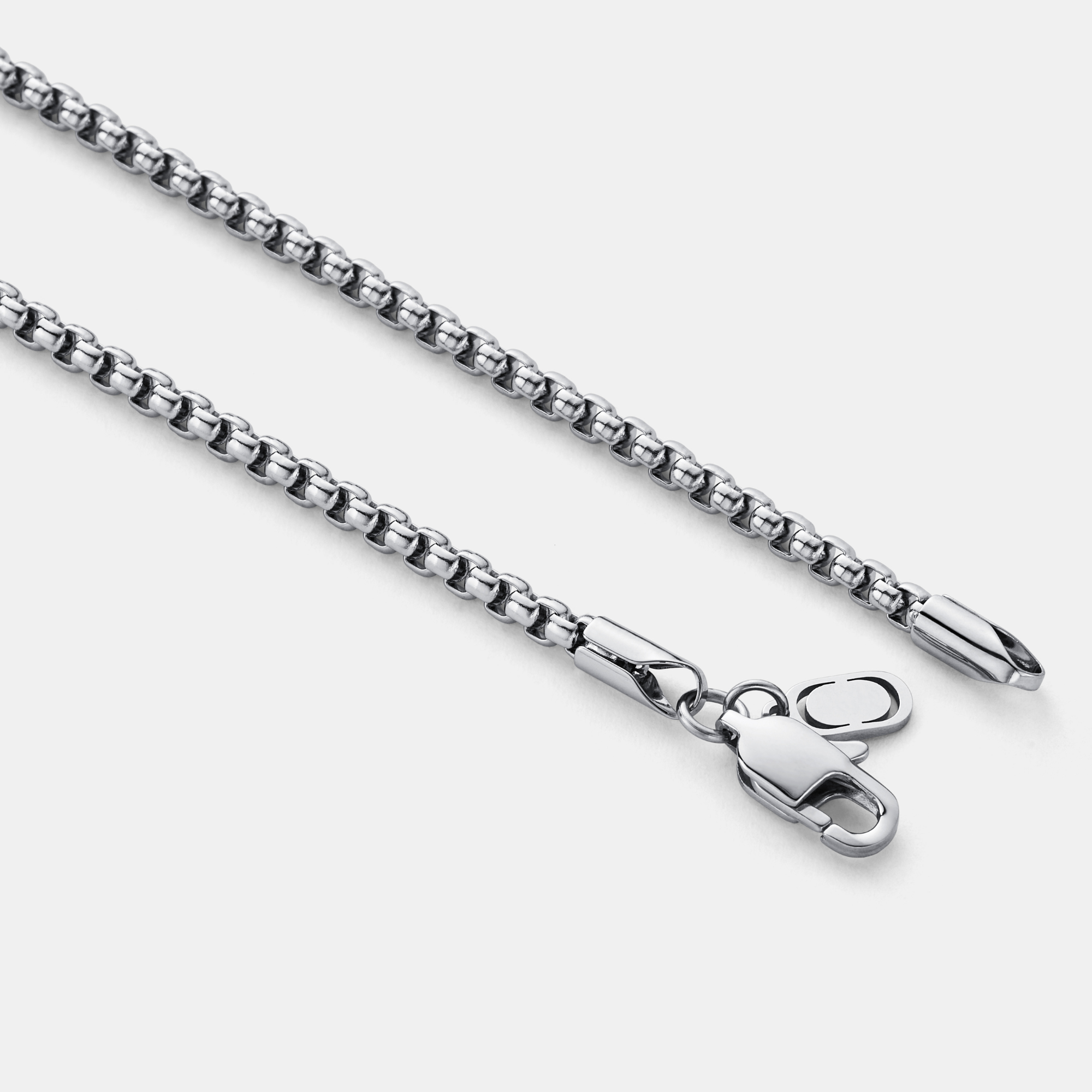 Cadena de caja redonda (plata) de 3 mm