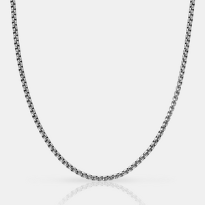 Cadena de caja redonda (plata) de 3 mm