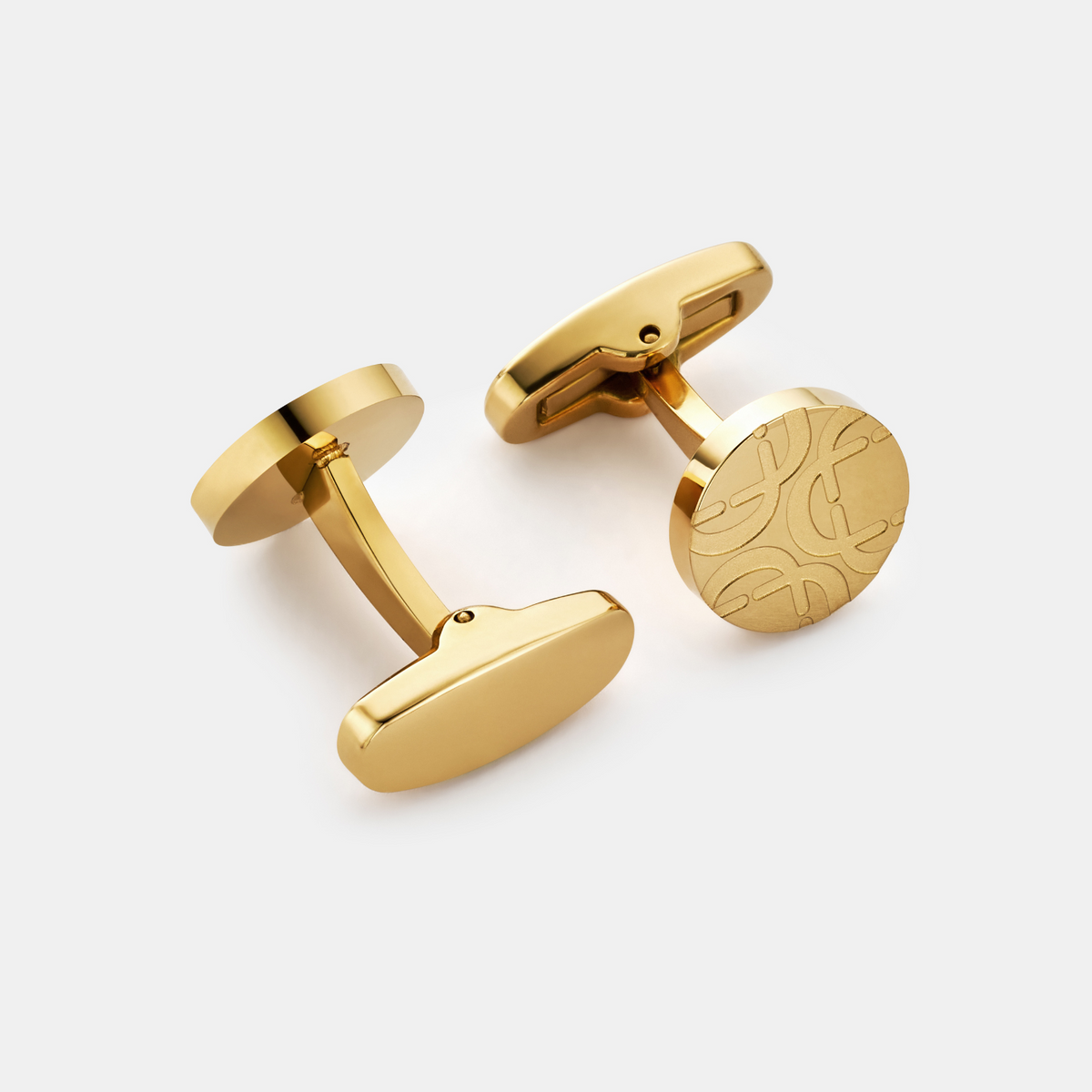 Round Cuff Links (Gold)