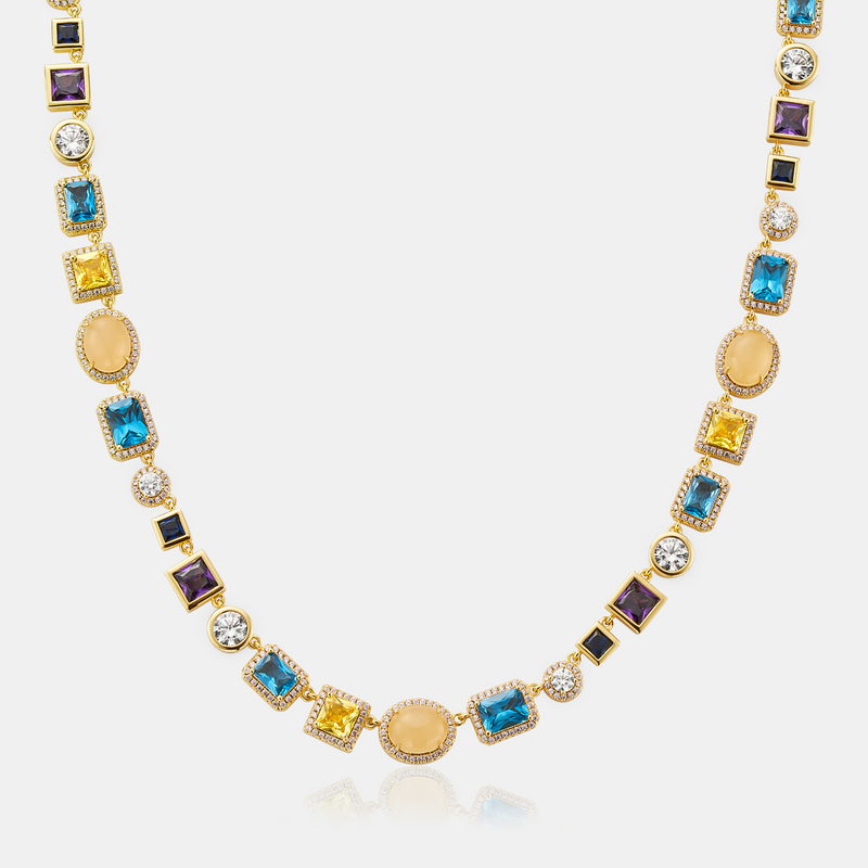 Sapphire Gemstone Necklace (Gold)
