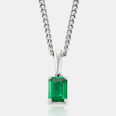 Emerald Stone + Chain