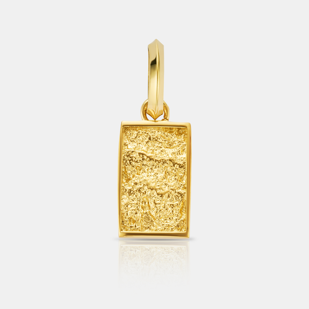 Mini Hammered Rectangle (Gold)