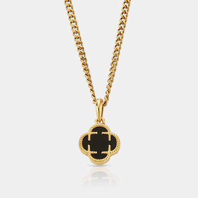 Onyx Clover Stone + Chain
