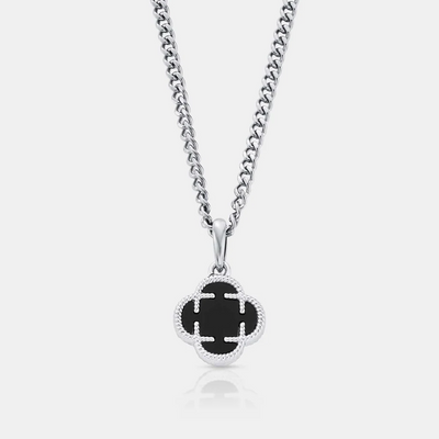 Onyx Clover Stone + Chain