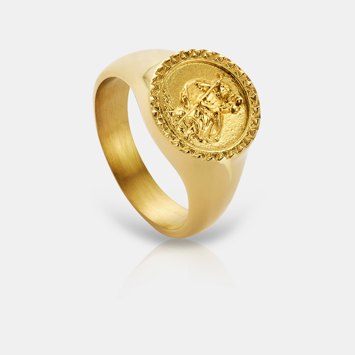 【BUNNEY】St.Christopher Heavy Signet Ring St. Christopher Heavy Signet Ring - Bunney