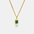 Emerald Stone Rectangle (Gold)