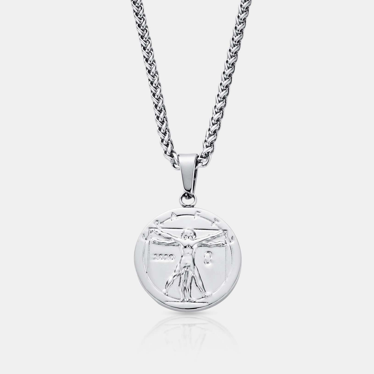 Vitruvian Man Necklace | Silver | CRAFTD London