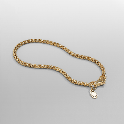 Wheat Bracelet (Gold) 5mm