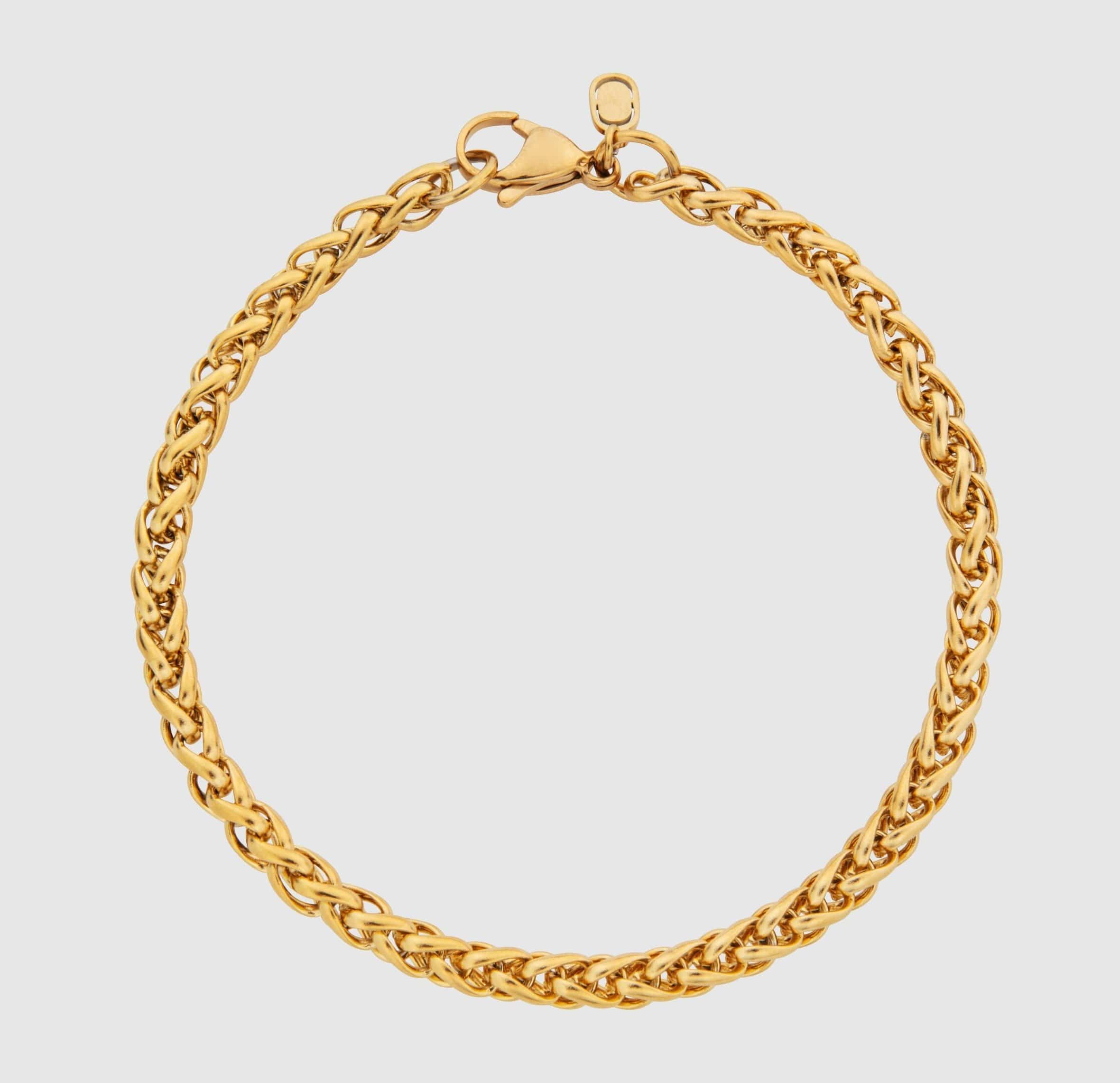 Wheat Bracelet (Gold) 5mm