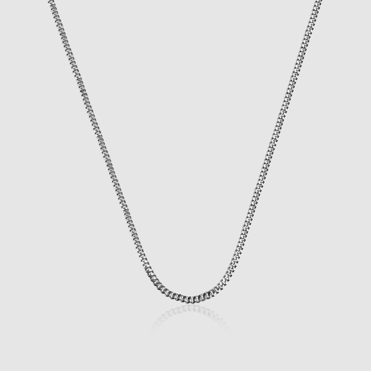 CRAFTD London ネックレス CUBAN (STERLING SILVER) 2MM Sterling Silver Cuban Link 2mm Men's Chain