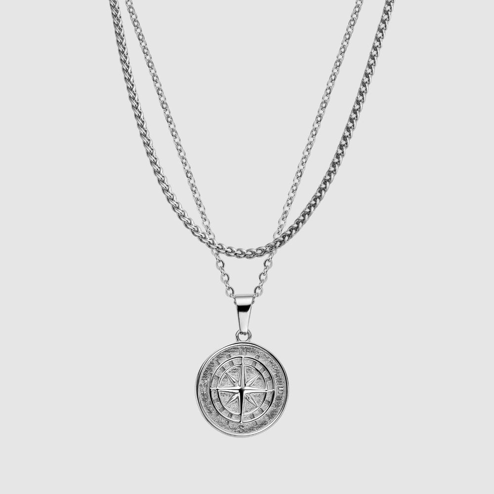 Silver Compass Pendant | CRAFTD London