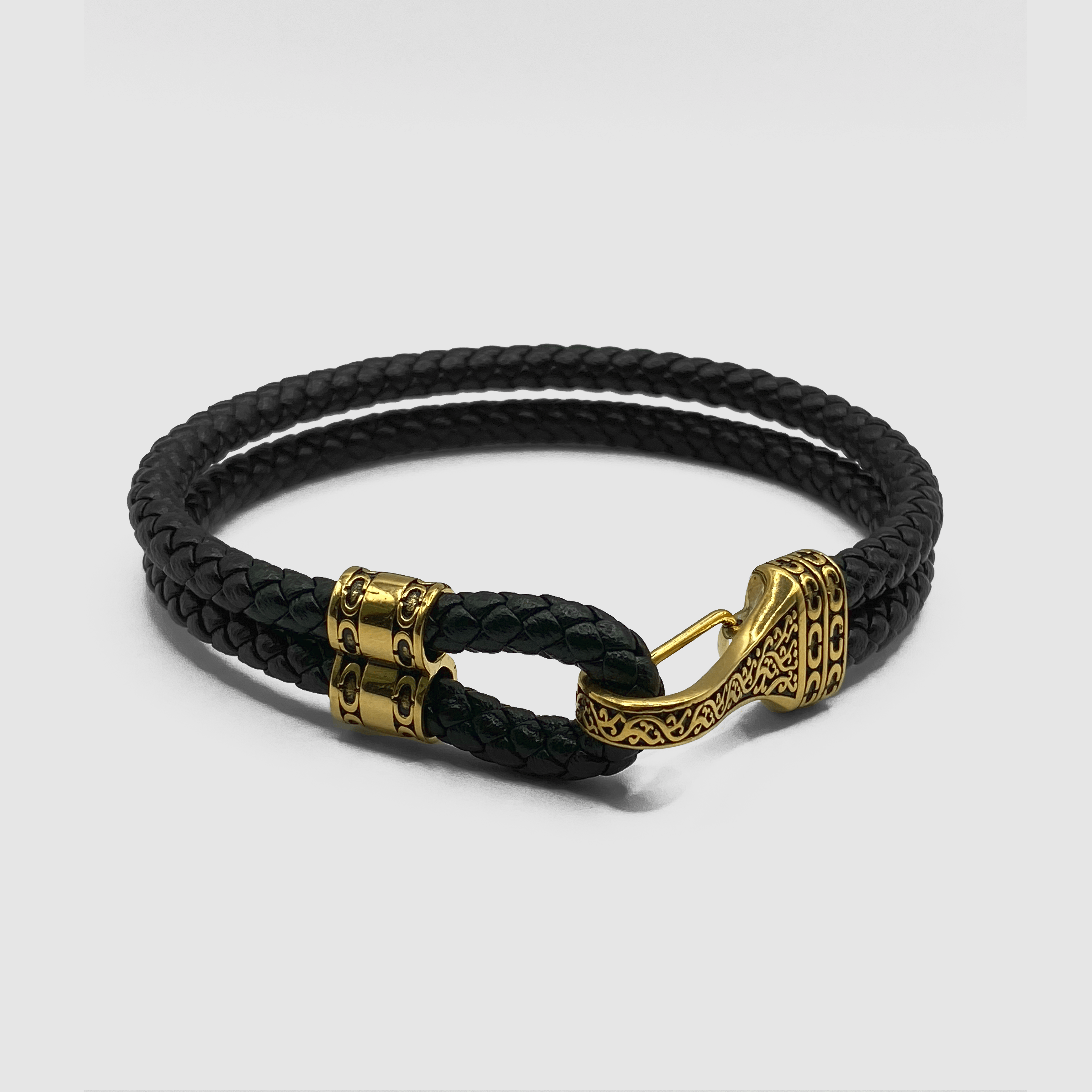 Leather Rope Bracelet (Gold)