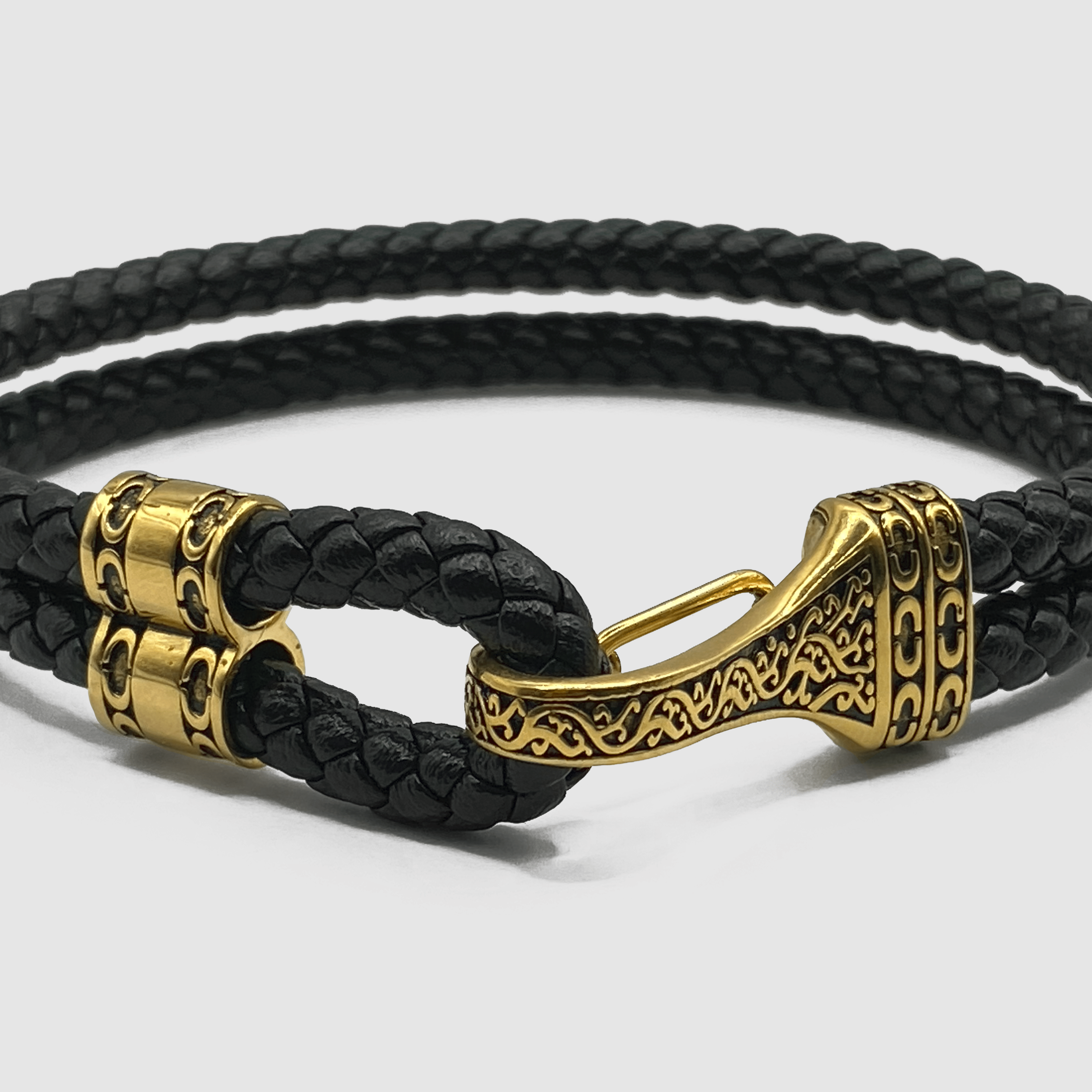Leather Rope Bracelet (Gold)