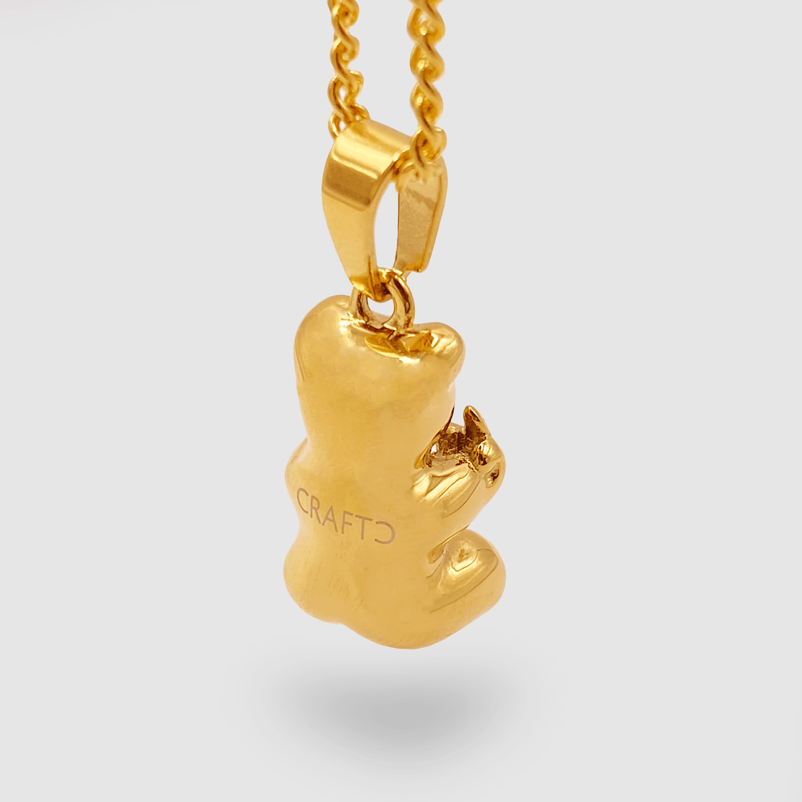 Offensive Bear Pendant Necklace (Gold) CRAFTD London