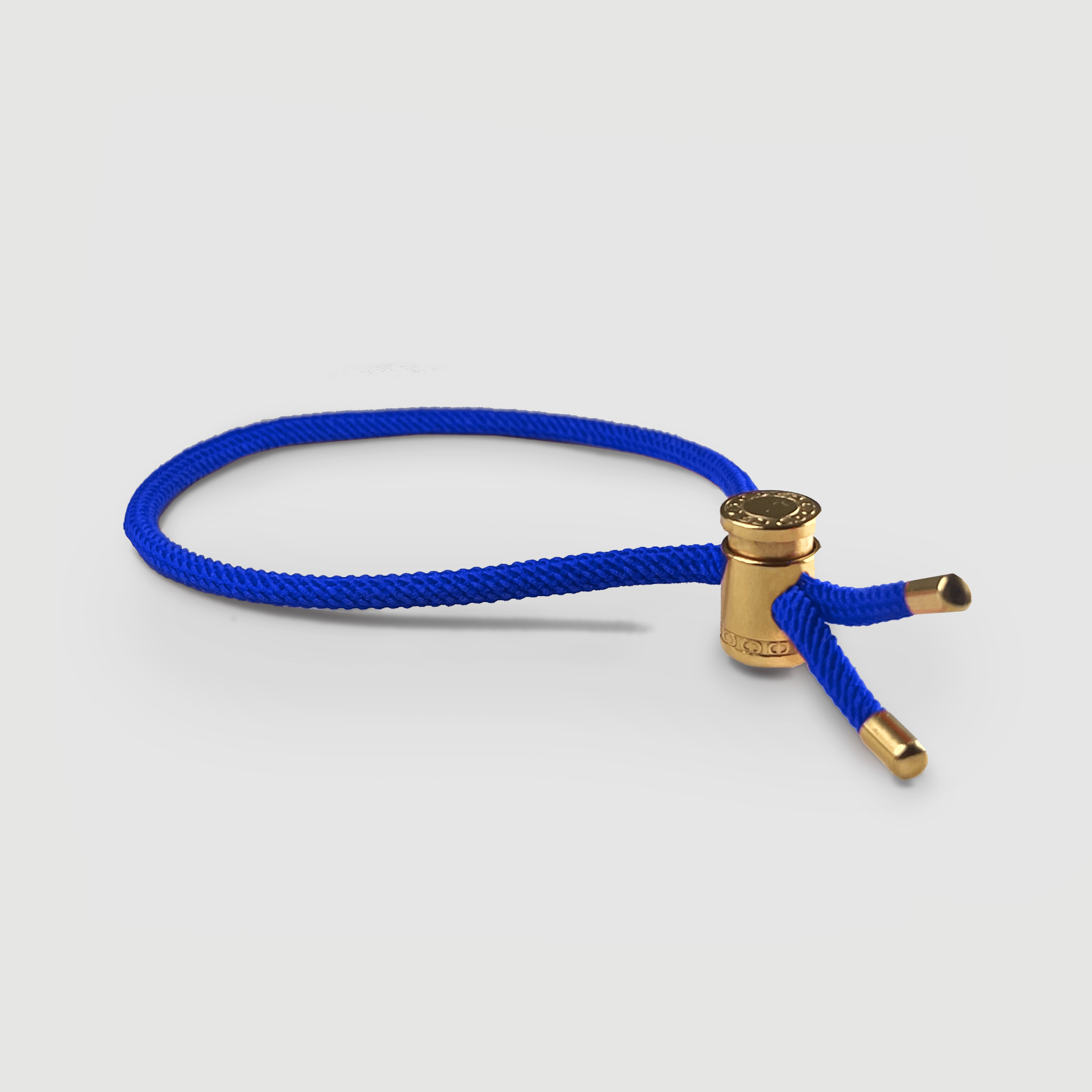 Cobalt Blue Cord Toggle Bracelet (Gold)