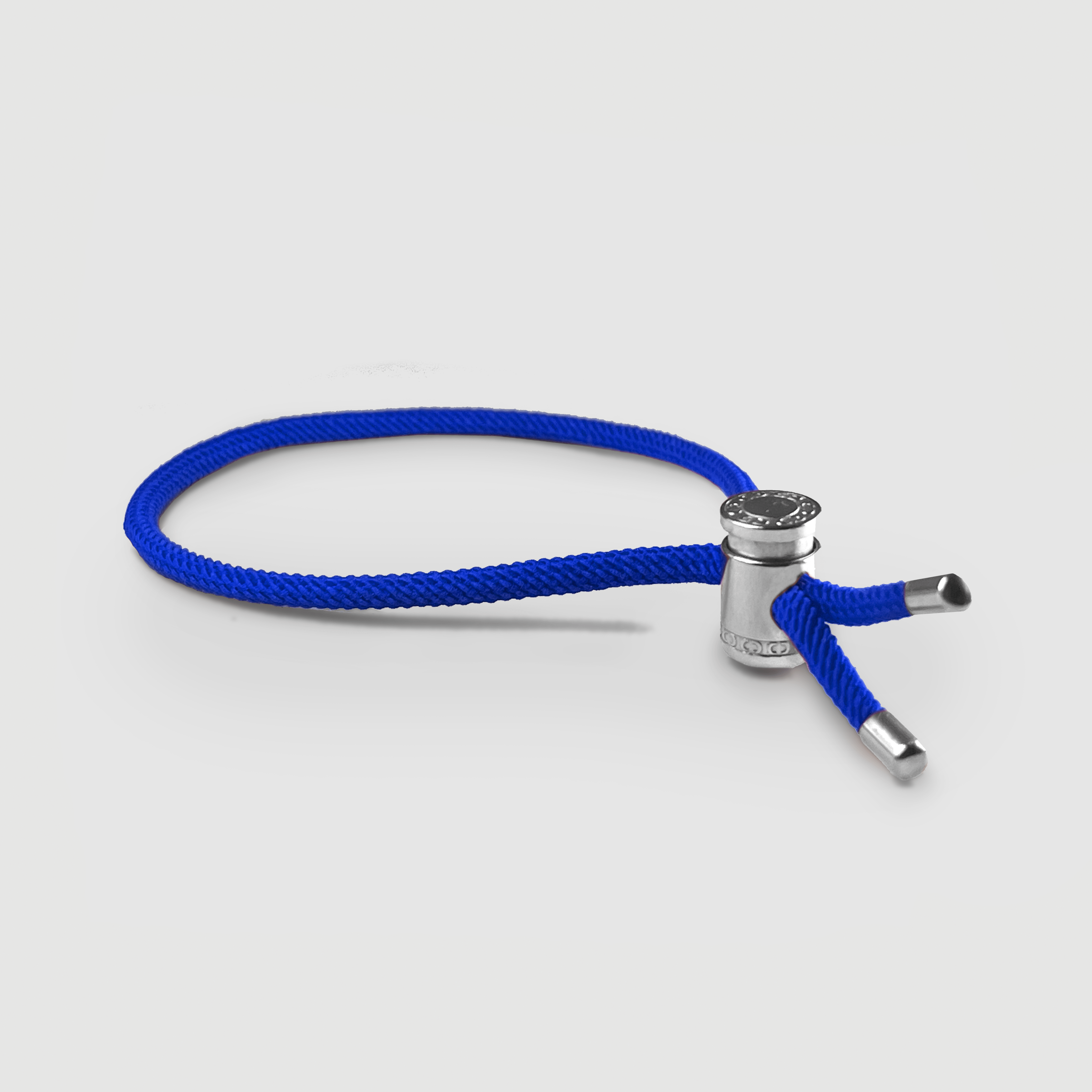 Cobalt Blue Cord Toggle Bracelet (Silver)