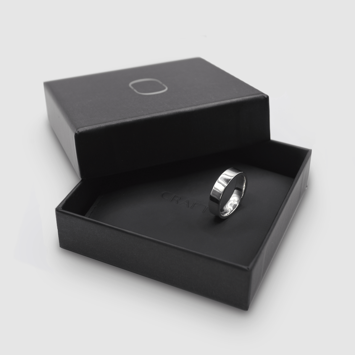 Anillo de banda plana (plata de ley) de 6 mm