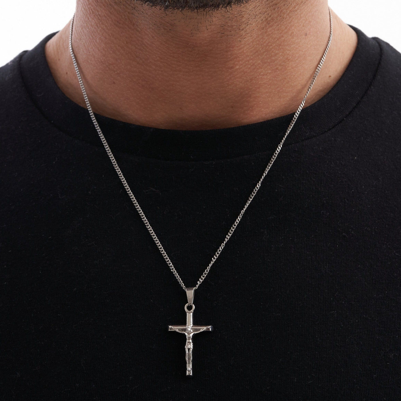 Crucifix SIlver Cross And Chain CRAFTD London