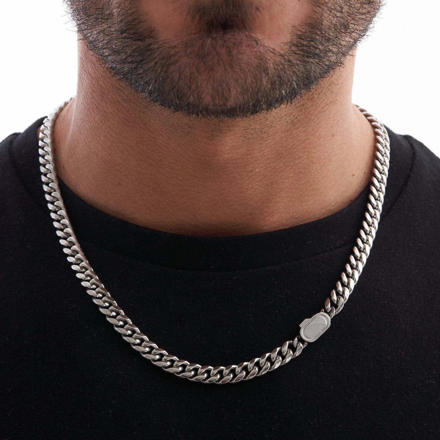 Silver 8MM Cuban Link Chain CRAFTD London