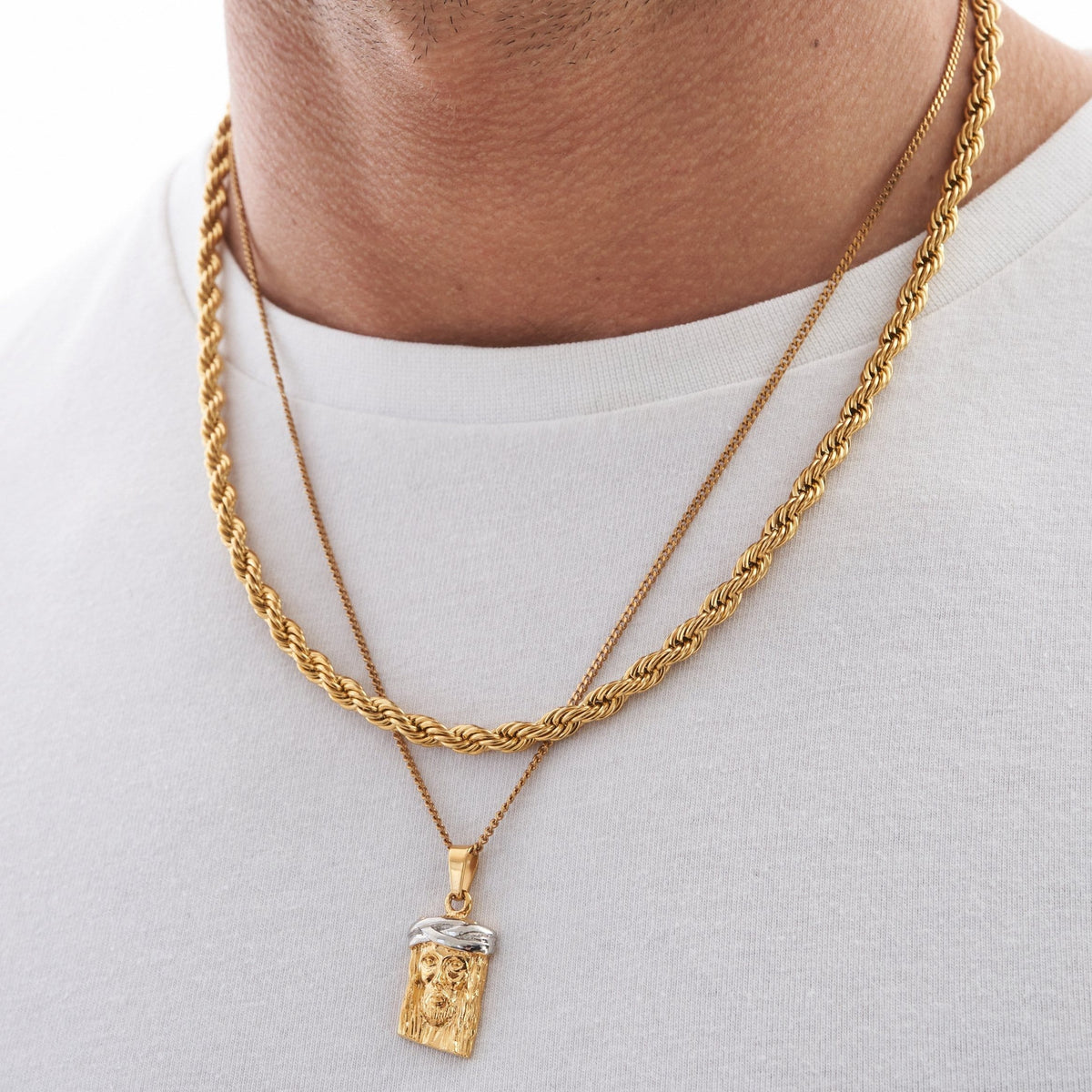 Jesus Piece Gold Pendant | Craftd Christ | CRAFTD London