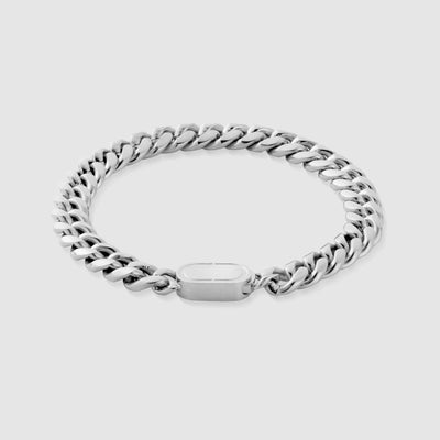 Pulsera Cubana (Plata) 8mm