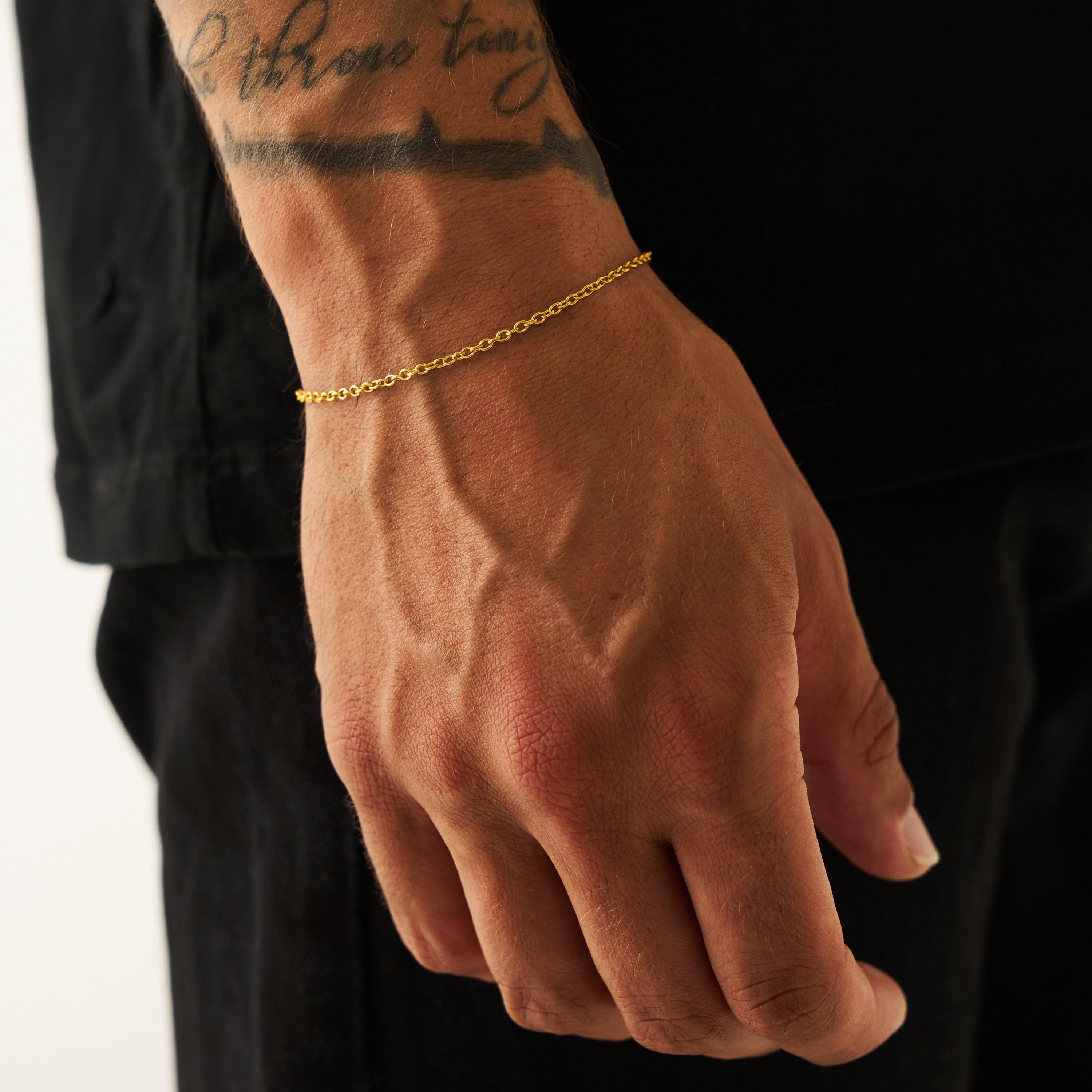 Cable Bracelet (Gold) 2mm