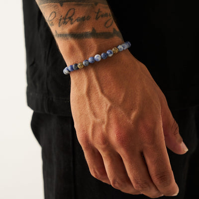 Sodalite Stone Bracelet (Gold)