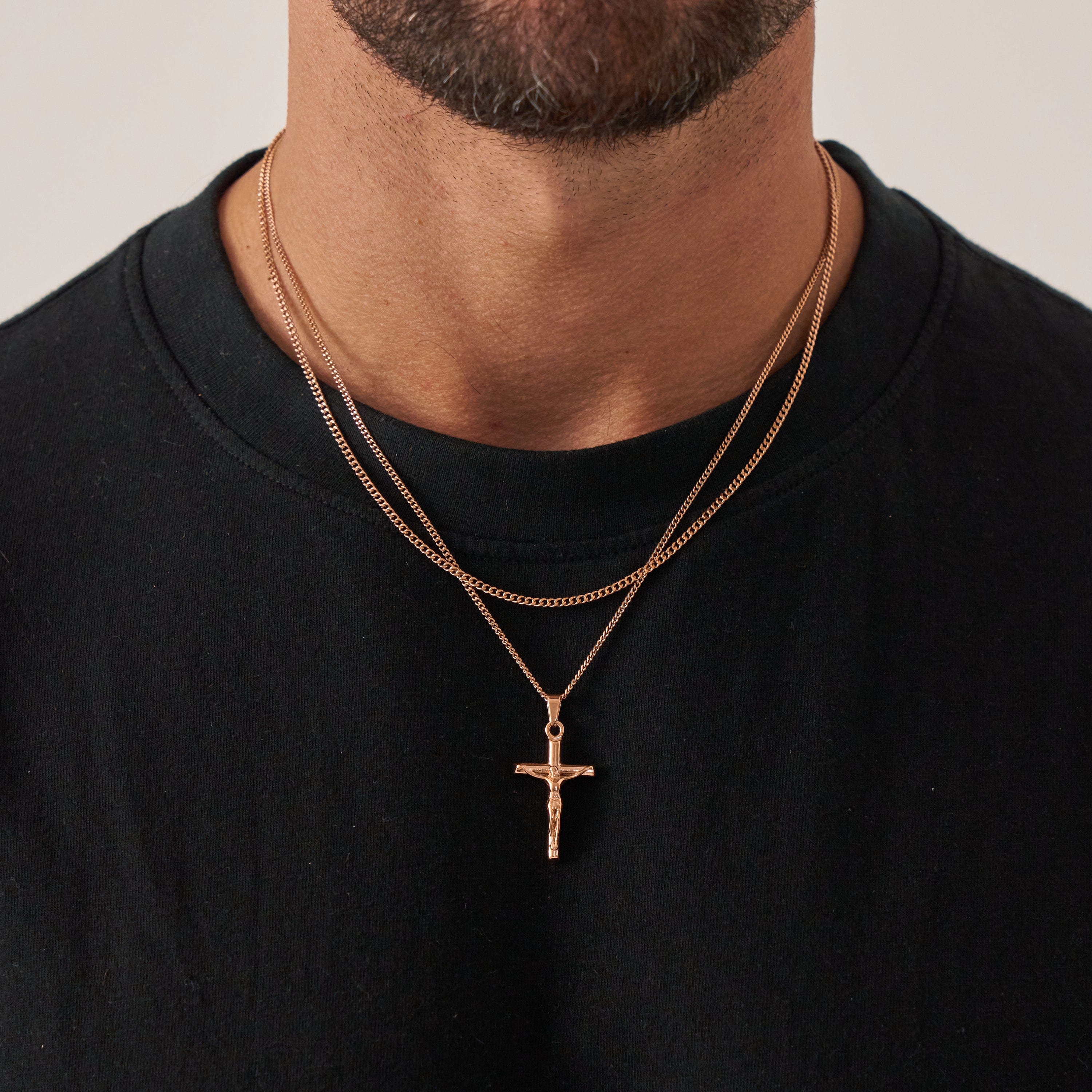 Crucifix and Connell Set (Rose Gold)