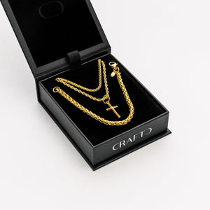 Set de regalo con cruz (oro)