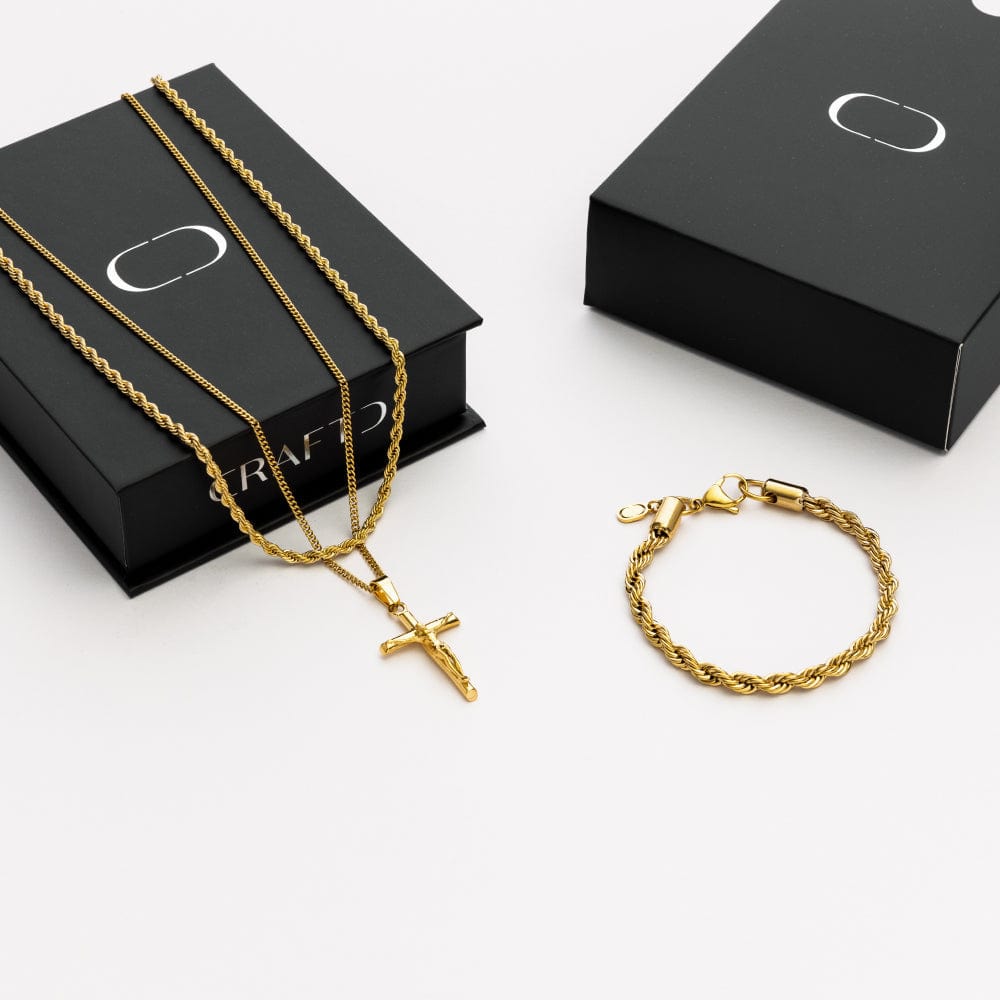 Crucifix Gift Set (Gold)