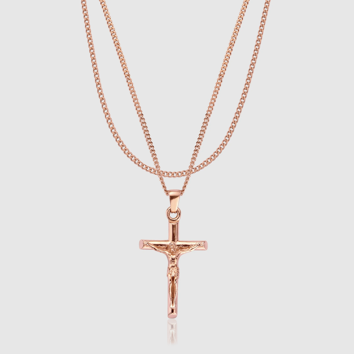 Crucifix and Connell Set (Rose Gold)