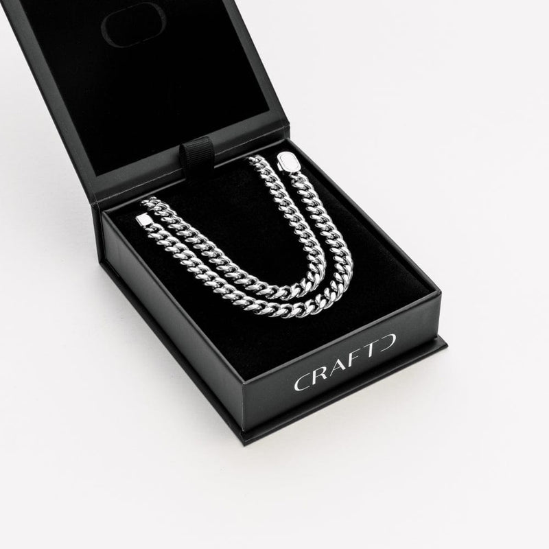 Cuban 8mm Gift Set (Silver)