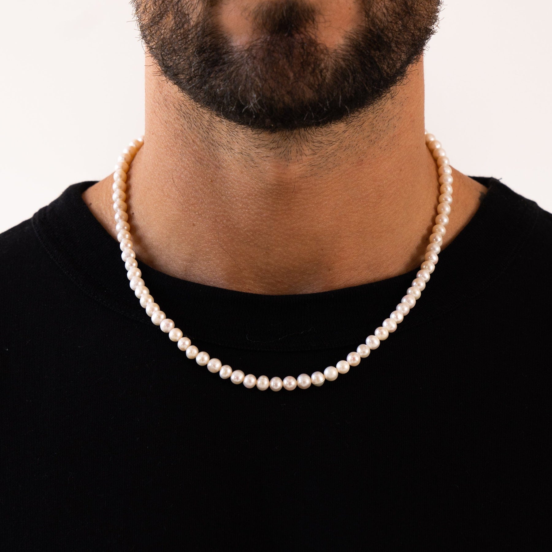 Rounded Real Pearl Necklace (Silver) CRAFTD London