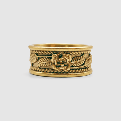 Rose Band Ring (Gold)