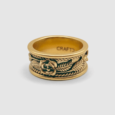 Rose Band Ring (Gold)