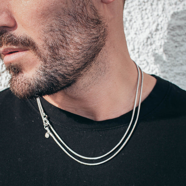 Silver Snake Chain | 2mm Snake Chain | CRAFTD London