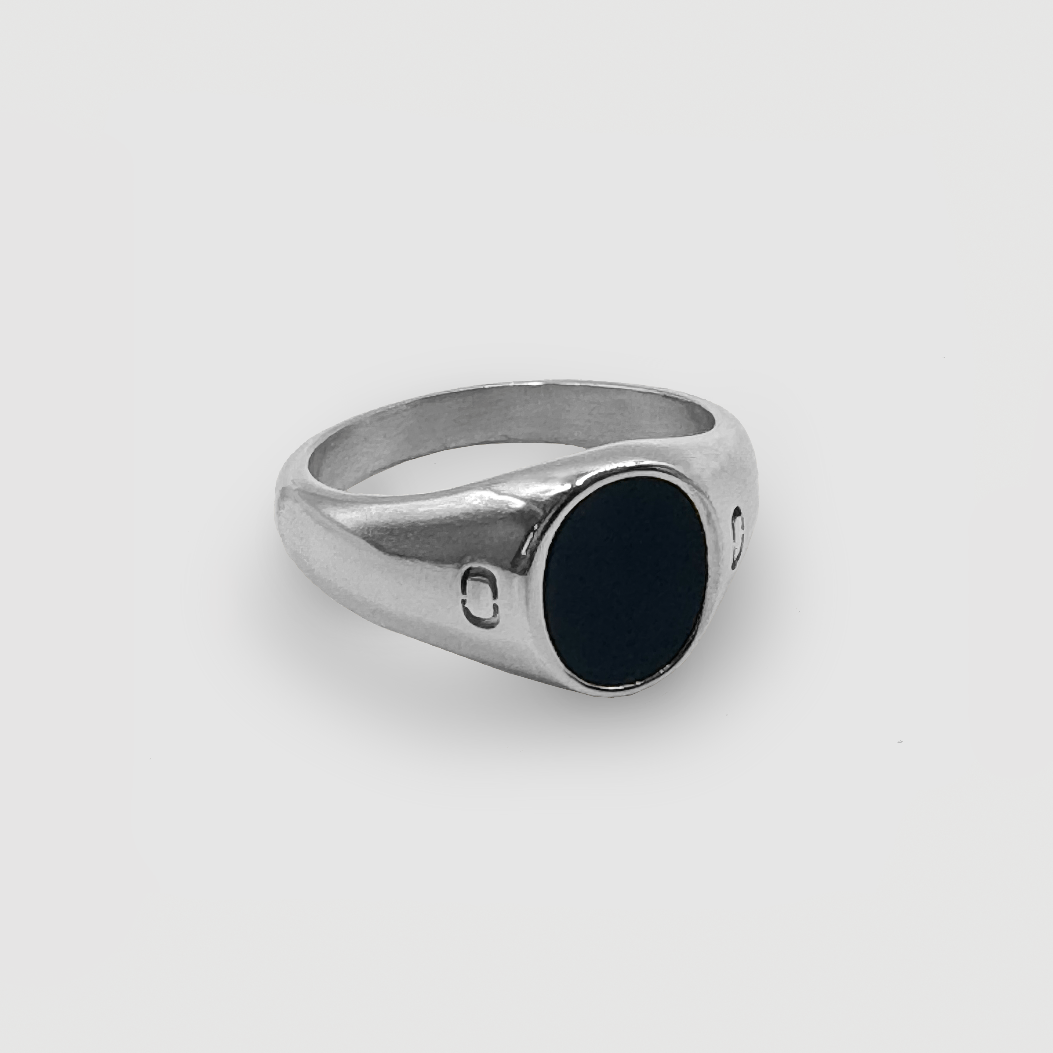 Oval Stone Ring (Silver)
