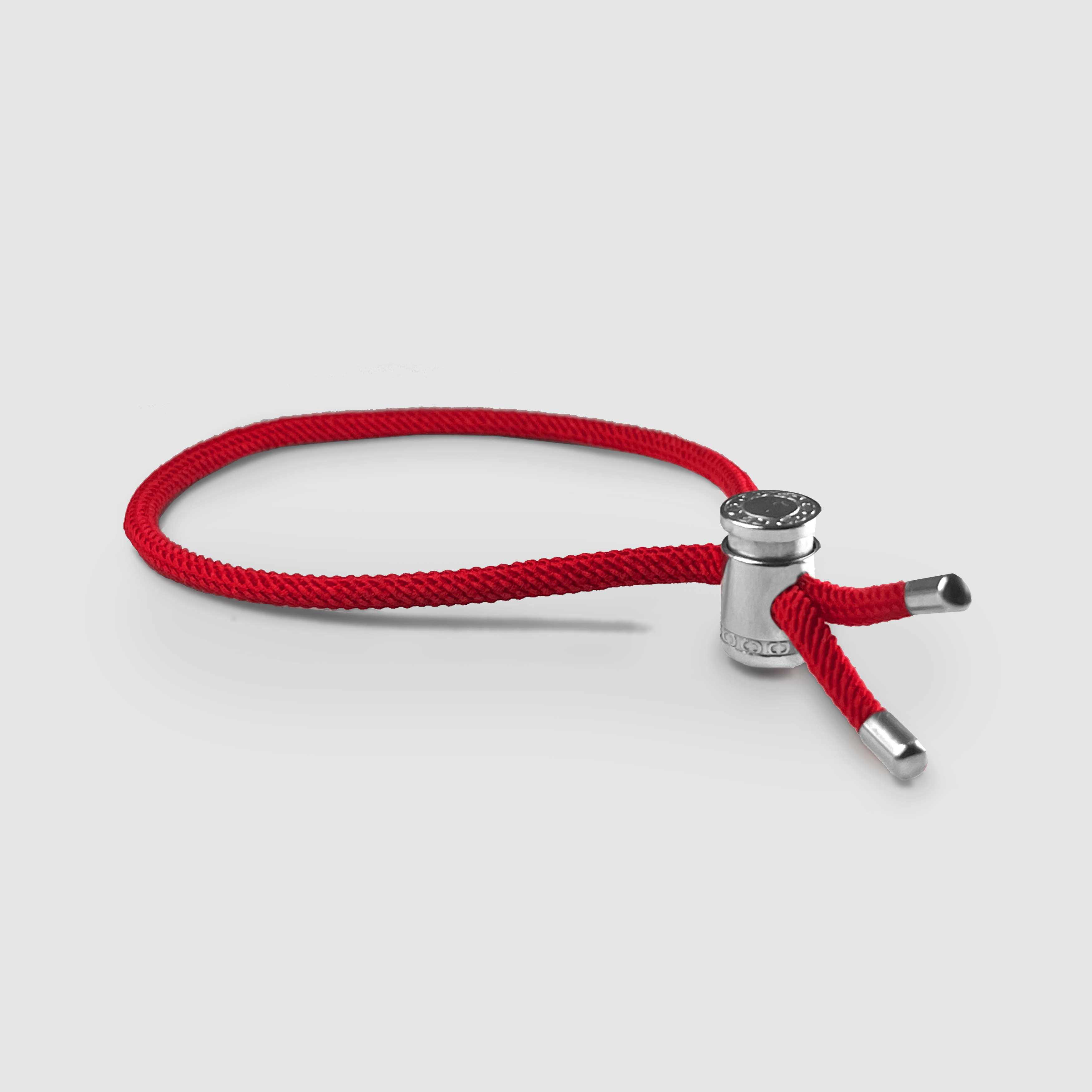 Red Cord Toggle Bracelet (Silver)