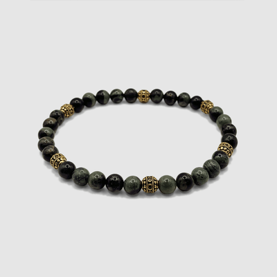 Rhyolite Stone Bracelet (Gold)