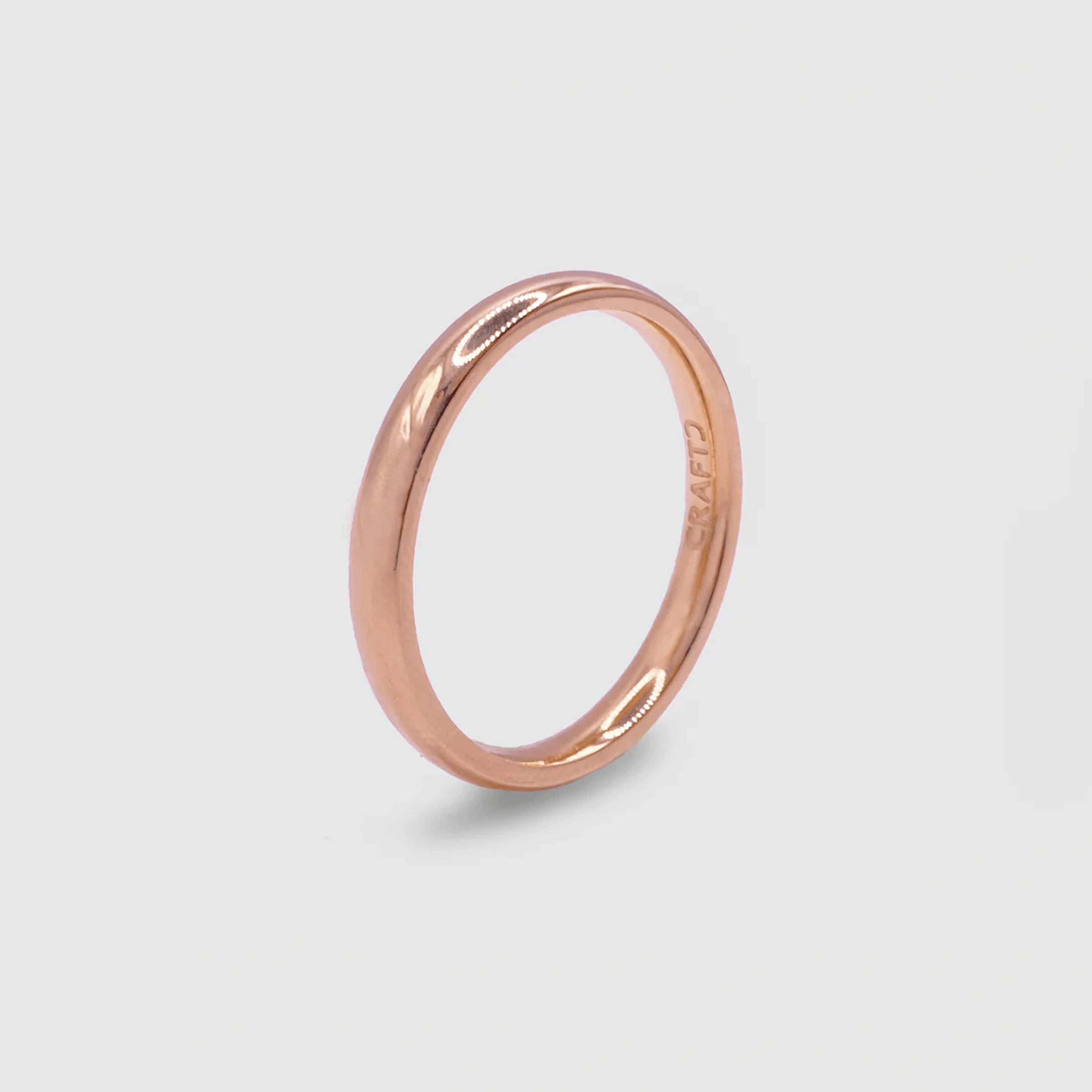 Round Band Ring (Rose Gold) 3mm