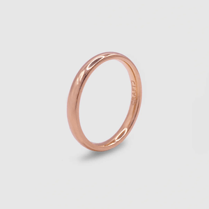Anillo de banda redonda (oro rosa) de 3 mm