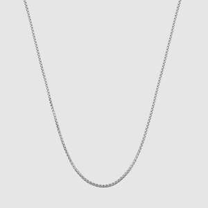 Men's Round Box Chain 2mm (Silver)