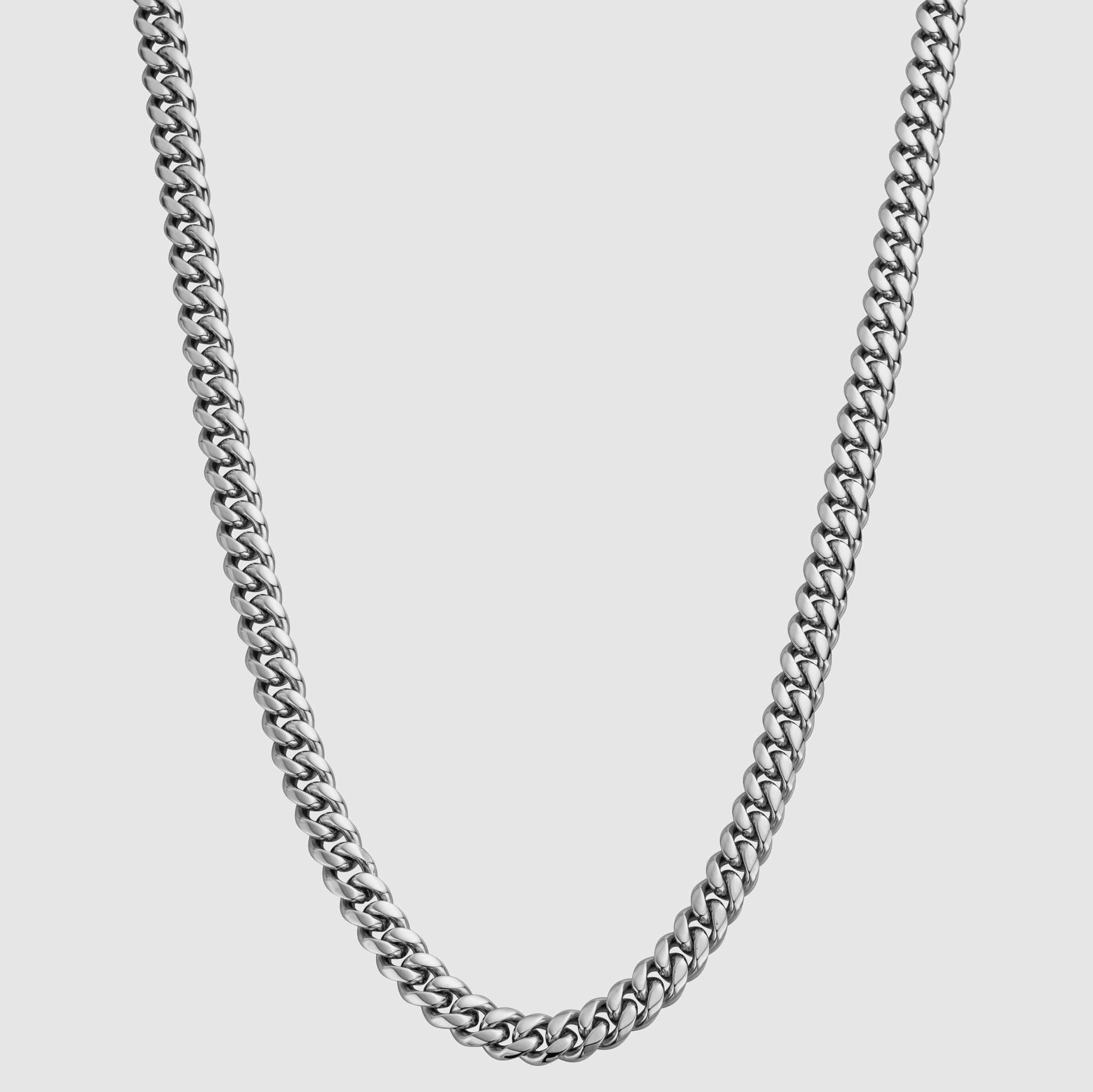 Silver 8MM Cuban Link Chain | CRAFTD London