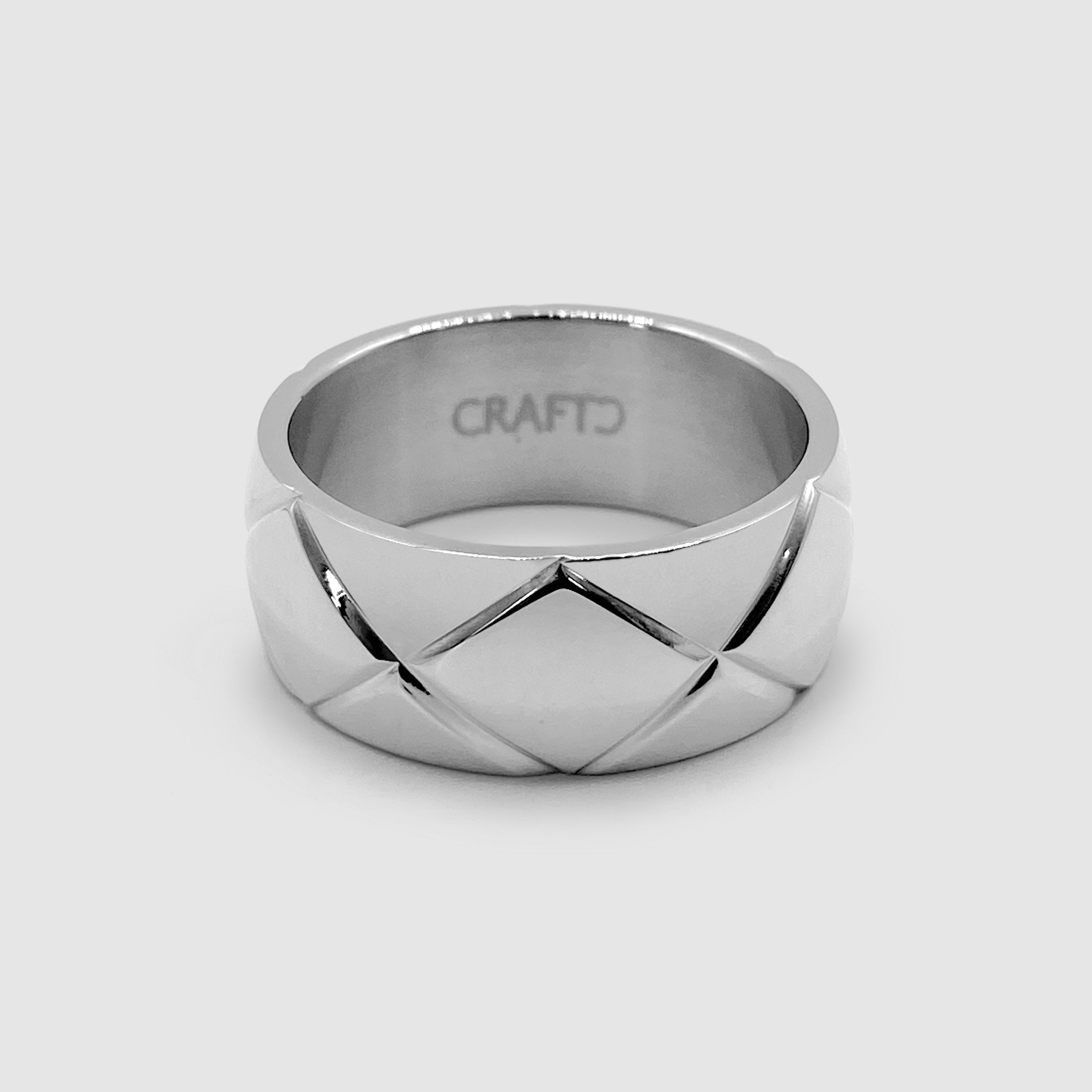 Crossed Band Ring (Silver)