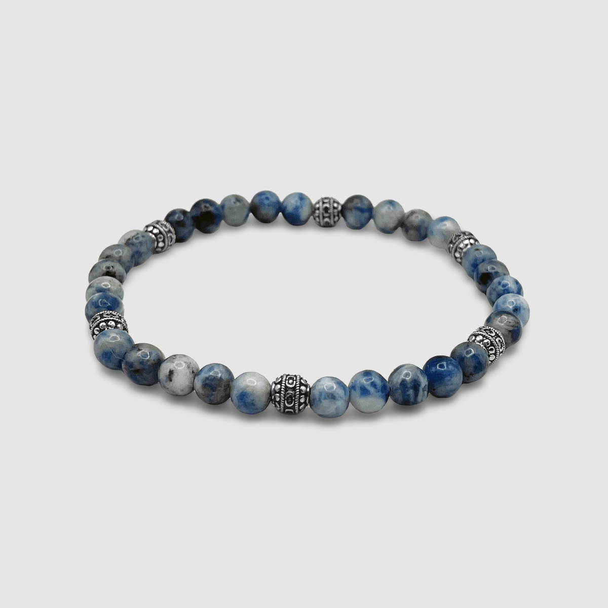 Sodalite Stone Bracelet (Silver)