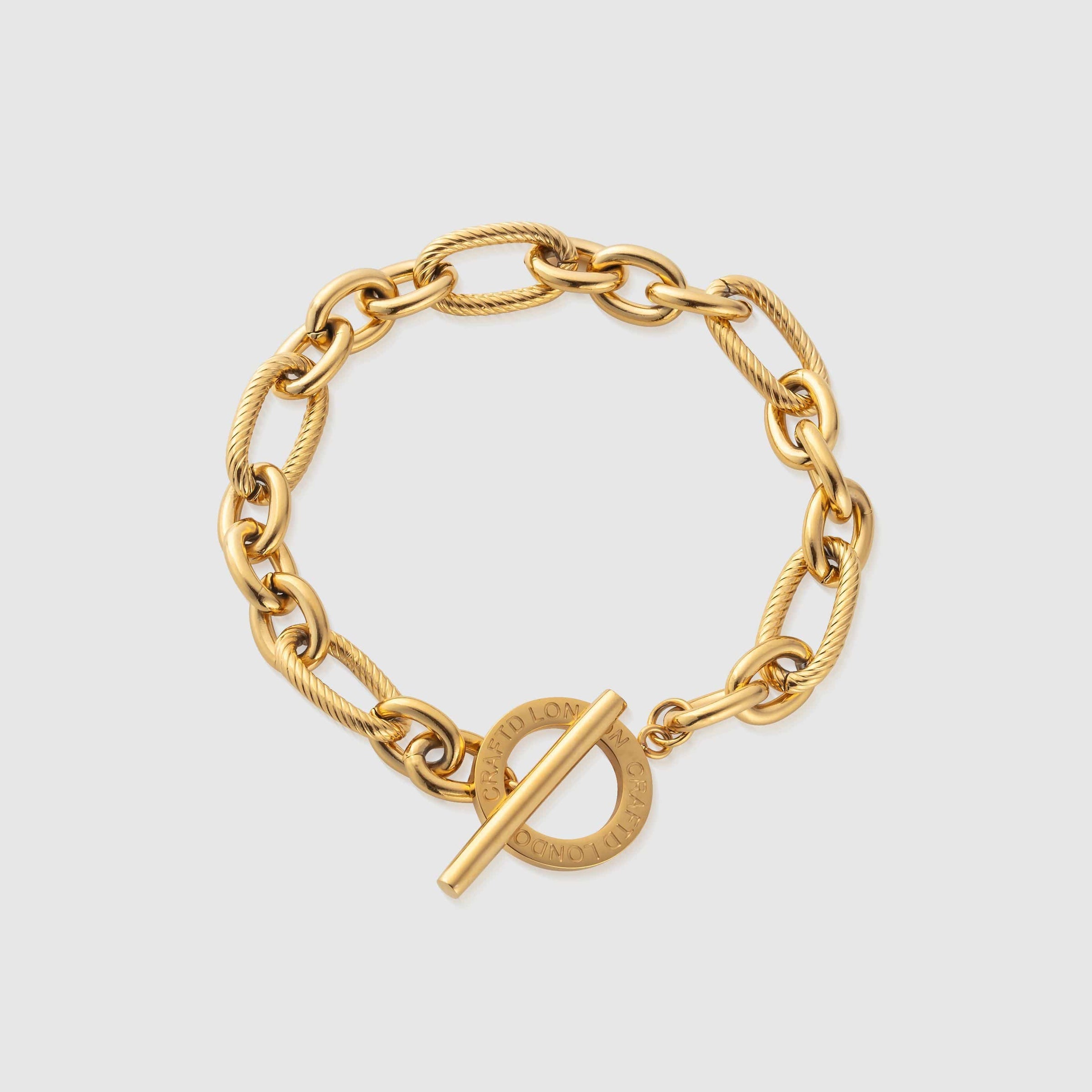Milan Toggle Bracelet (Gold) | CRAFTD London