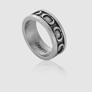 Anillo de banda CRAFTD (plata) 